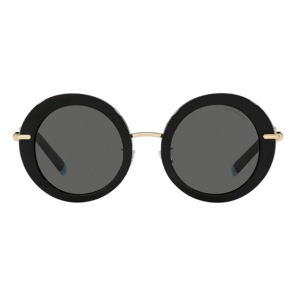 New TIFFANY Black Round TF4201 8001/S4 Sunglasses Women - Picture 2 of 4